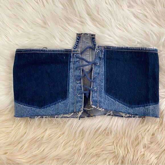 ZARA TRF DENIM CORSET TOP 8197/601 - Picture 5 of 7